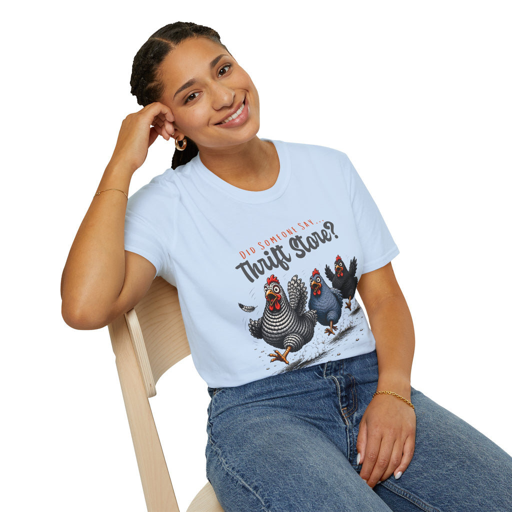 Thrift Store Shirt, Funny Chicken Tee, Gildan64000 Graphic T-Shirt, Thrifter Gift