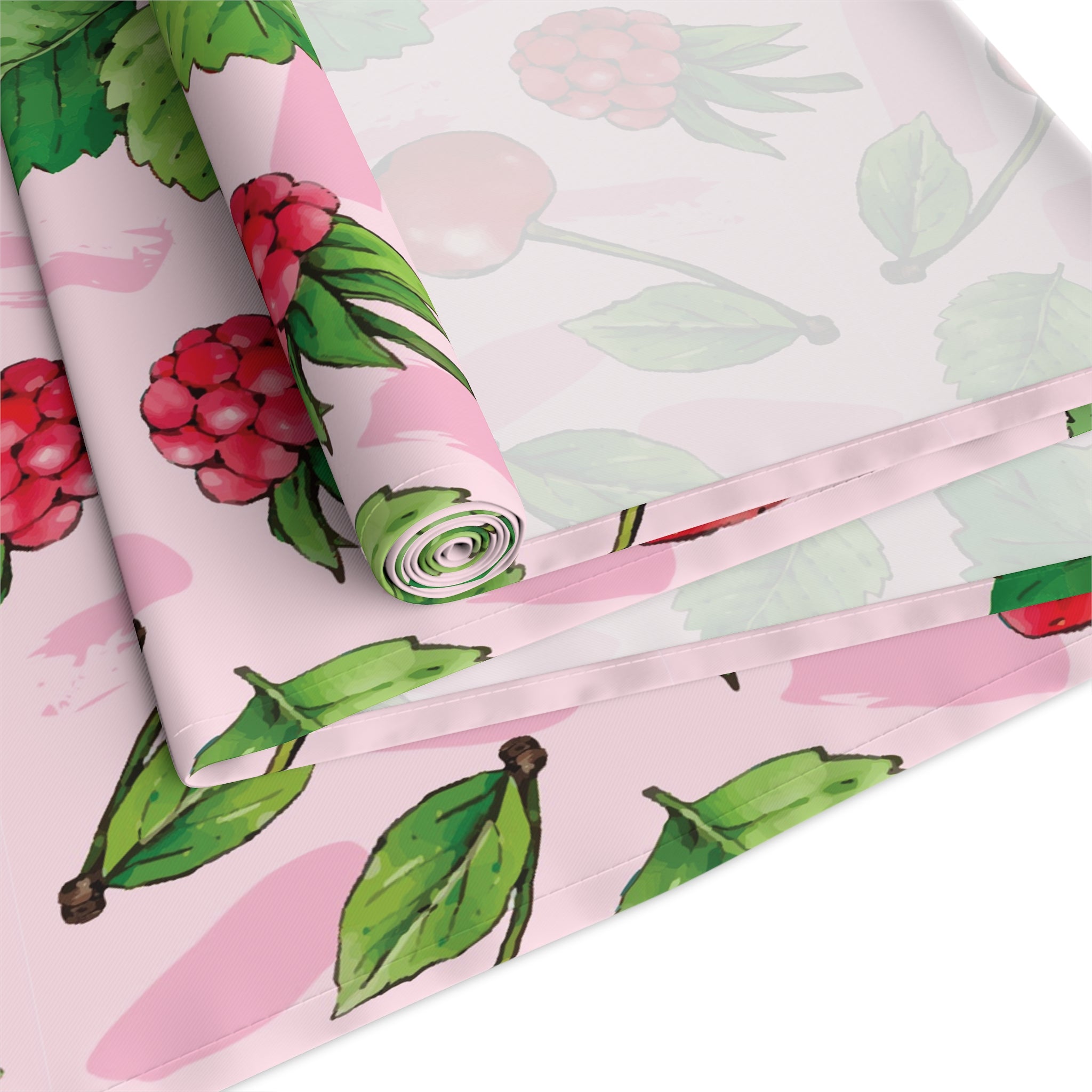 Sweetberry Summer Strawberry & Cherry Table Runner, Available in Two Sizes