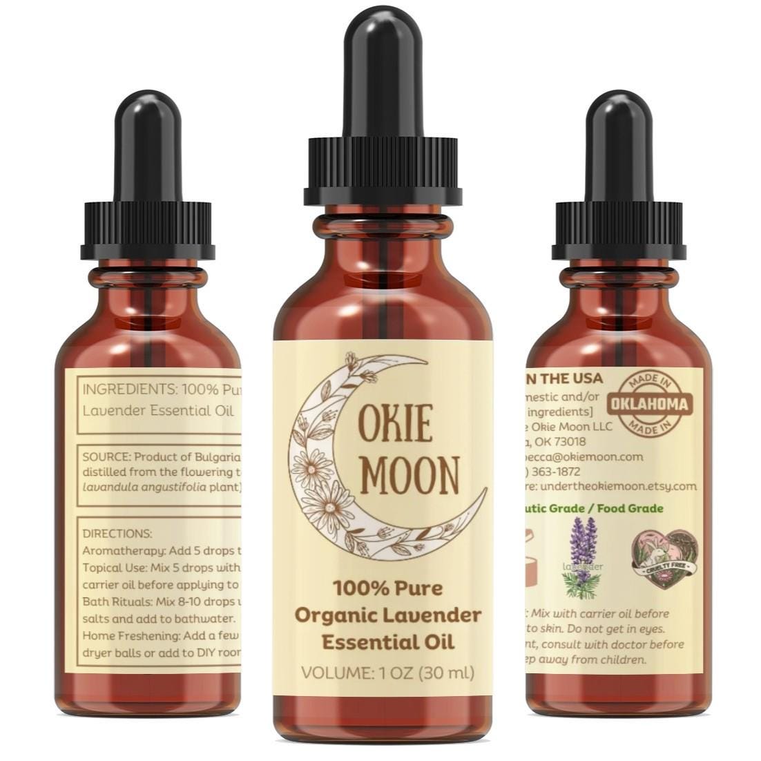 Organic Lavender Essential Oil: Pure Steam Distilled, Therapeutic Grade, Aromatherapy, Christian Gifts for Women