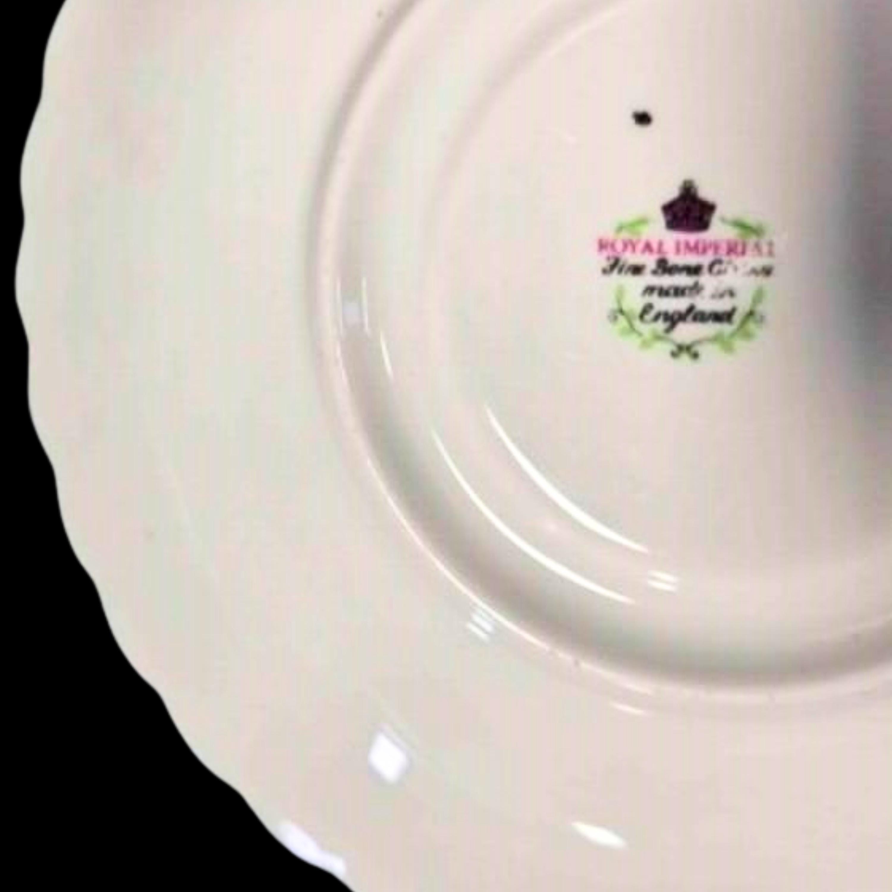 Royal Imperial Teacup and Saucer Pink Rose Bone China England Vintage