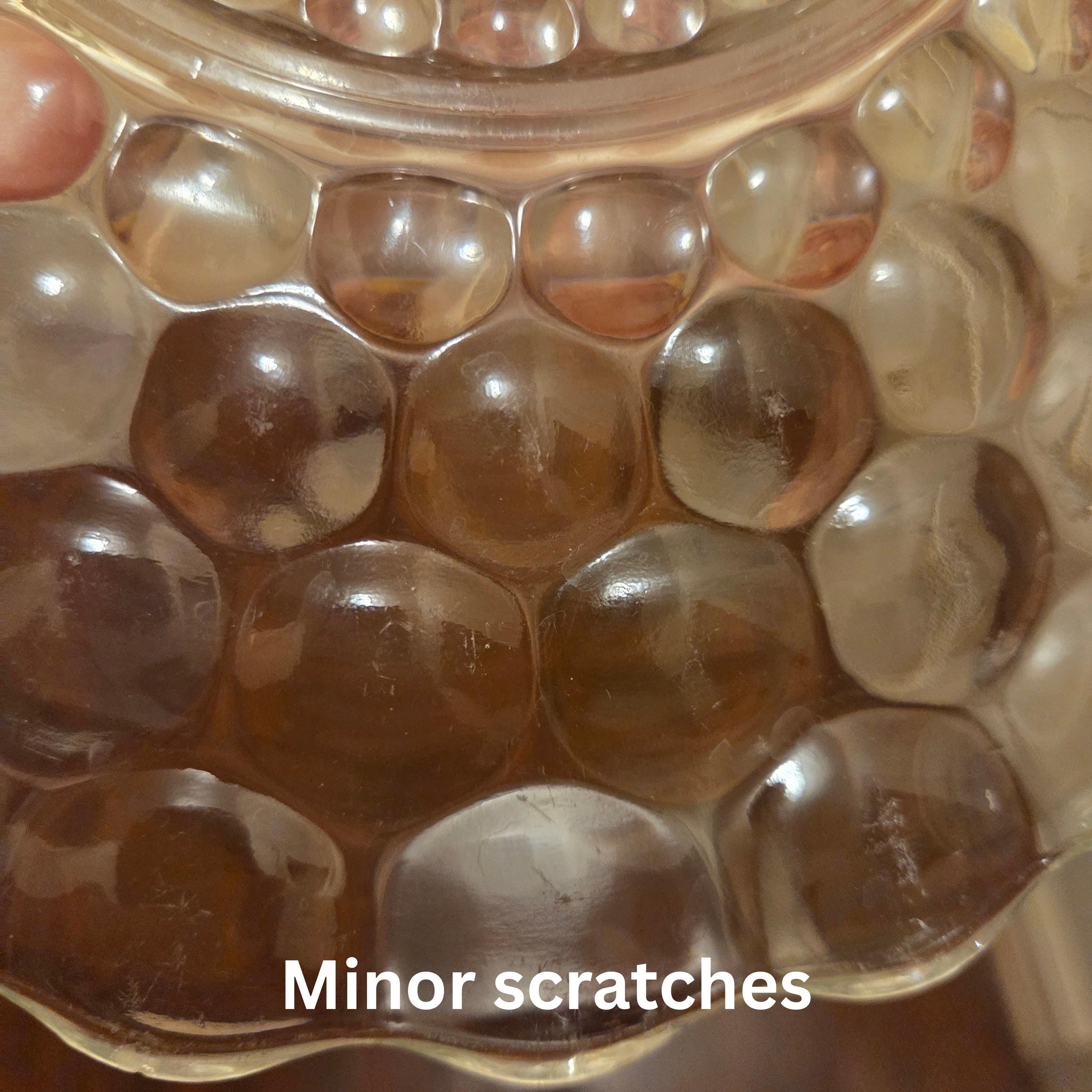 Vintage Hobnail Glass Serving Plate Clear Bubble Pattern 10 Inch Platter