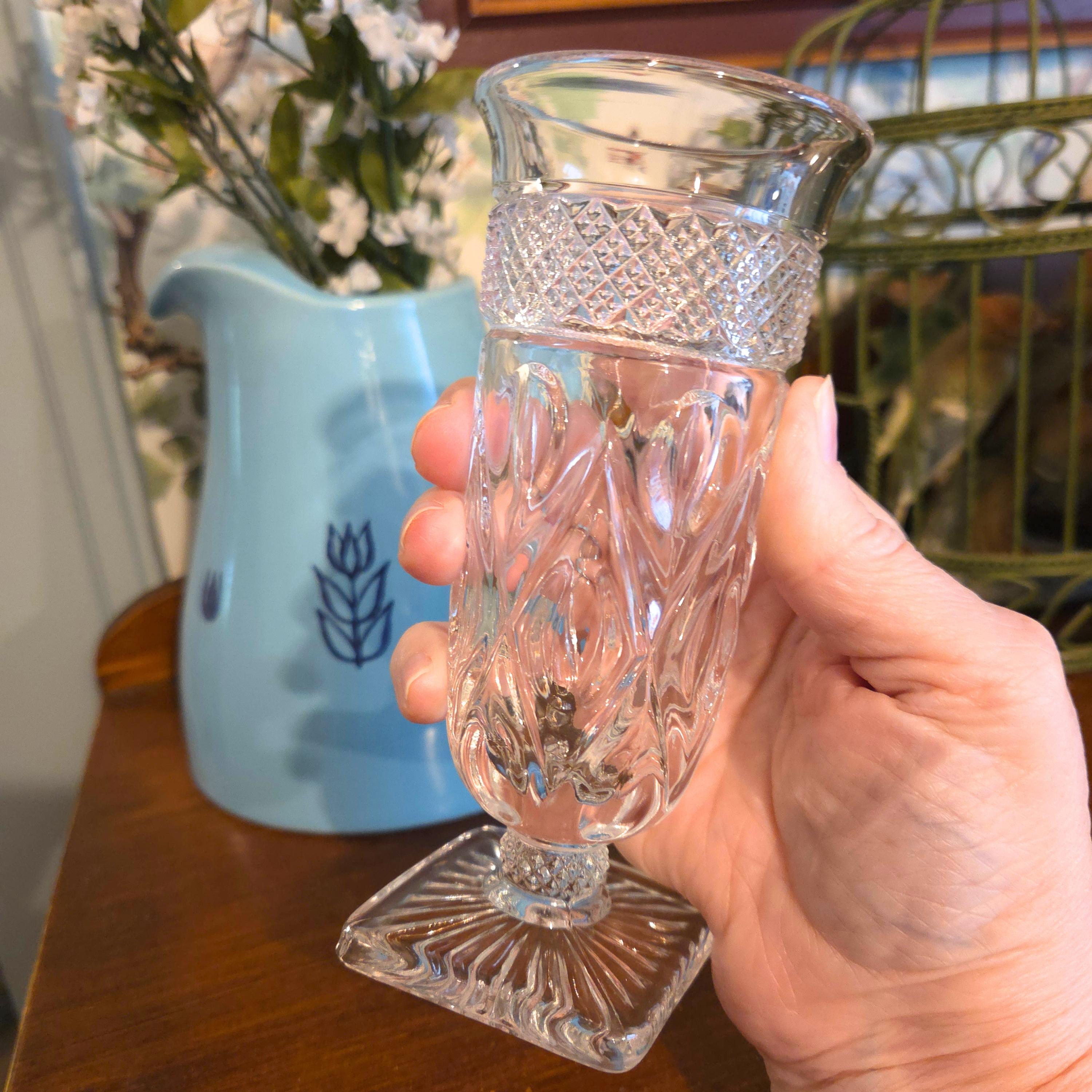 Imperial Cape Cod Parfait Glasses Clear Pressed Glass Vintage Dessert Cups Set of Six