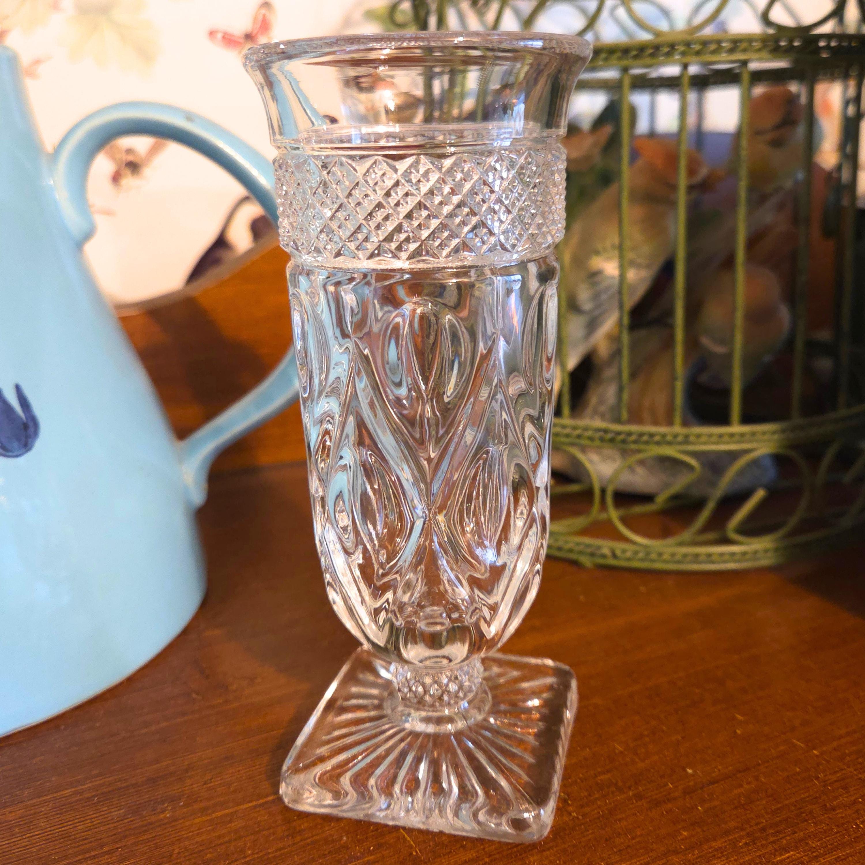 Imperial Cape Cod Parfait Glasses Clear Pressed Glass Vintage Dessert Cups Set of Six