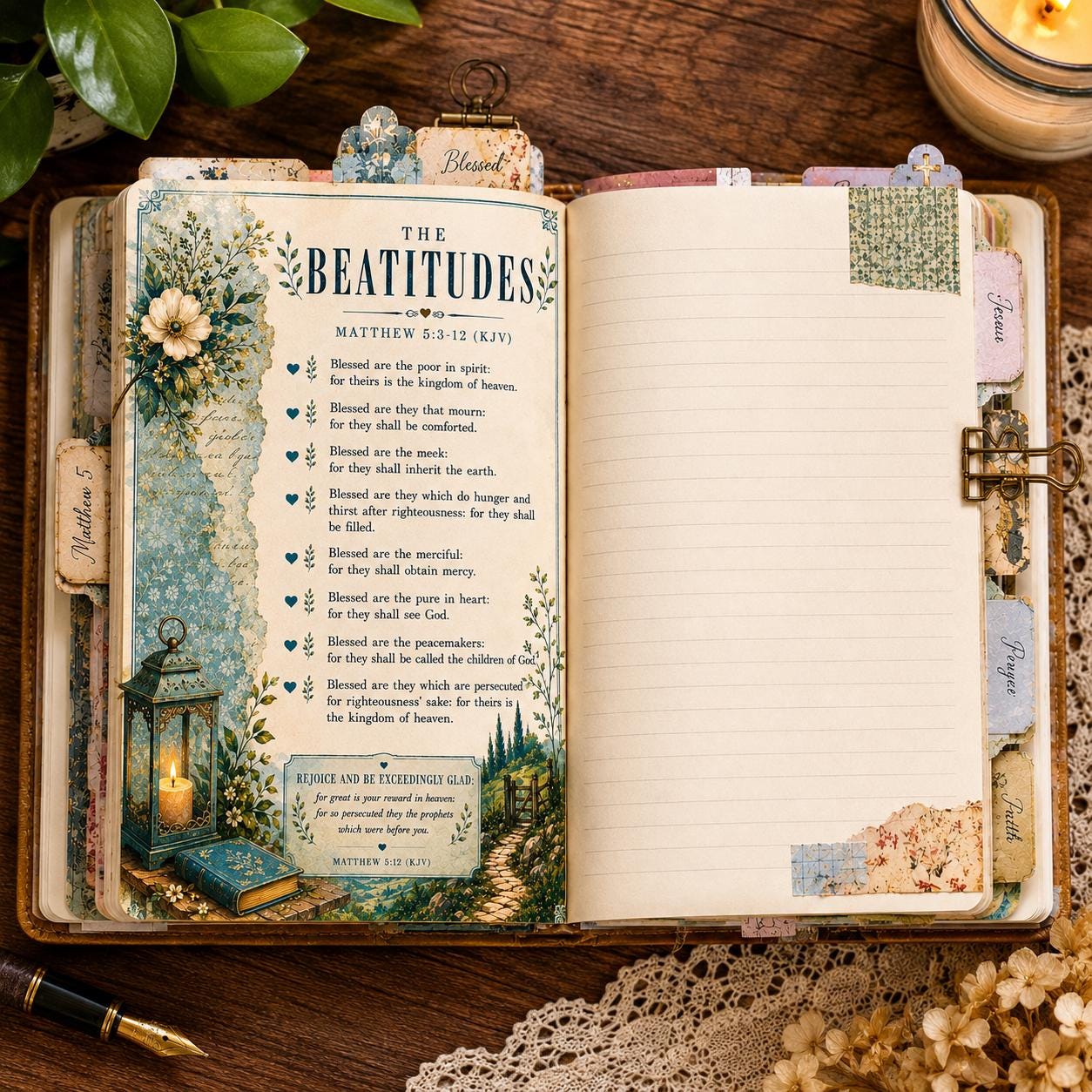 Christian Junk Journal Kit Prayer Cards Bible Journaling Scripture Verse Ephemera Printables Digital Download