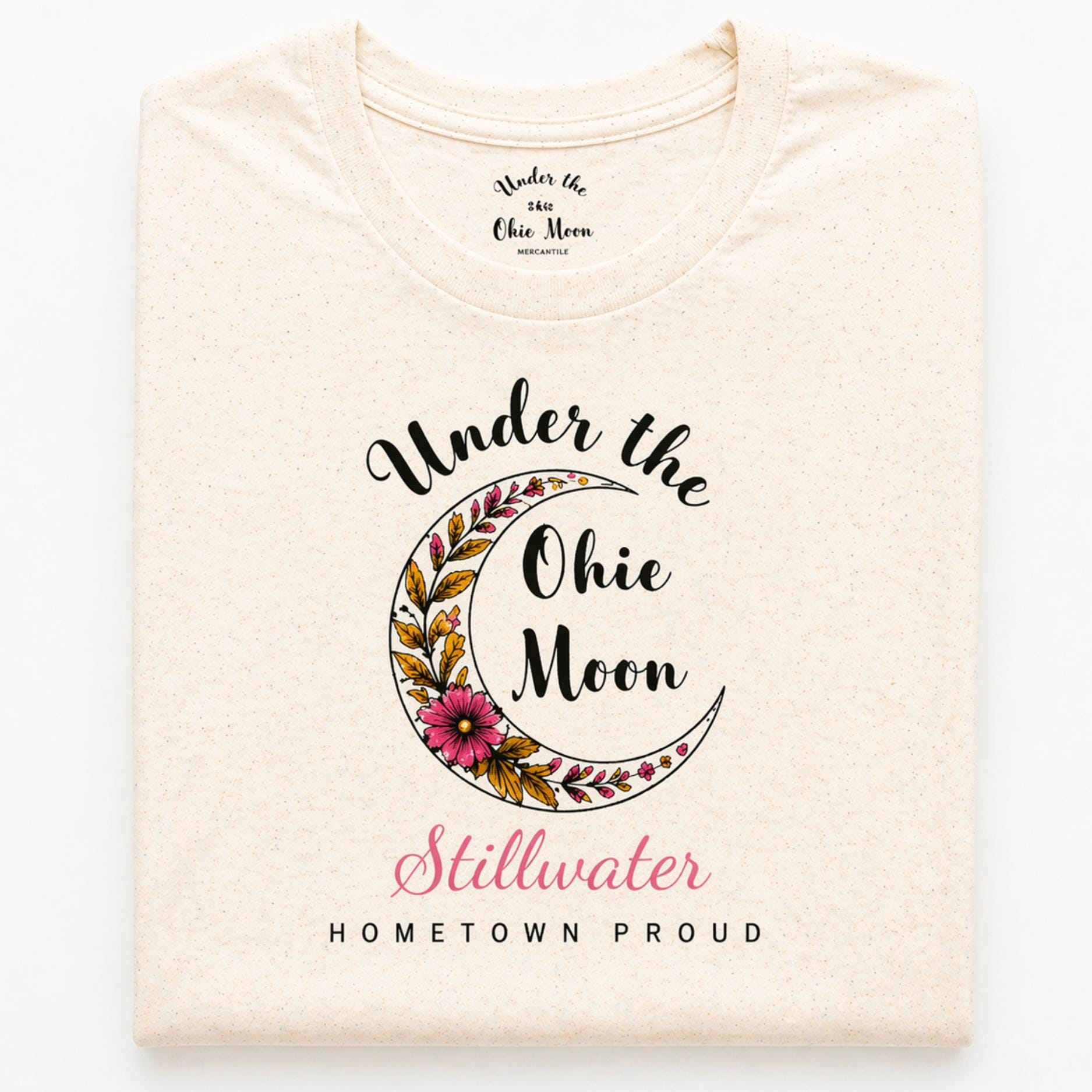 Oklahoma Personalized Tee, Custom Hometown Shirt, Okie Moon Graphic, Hometown Proud Gift