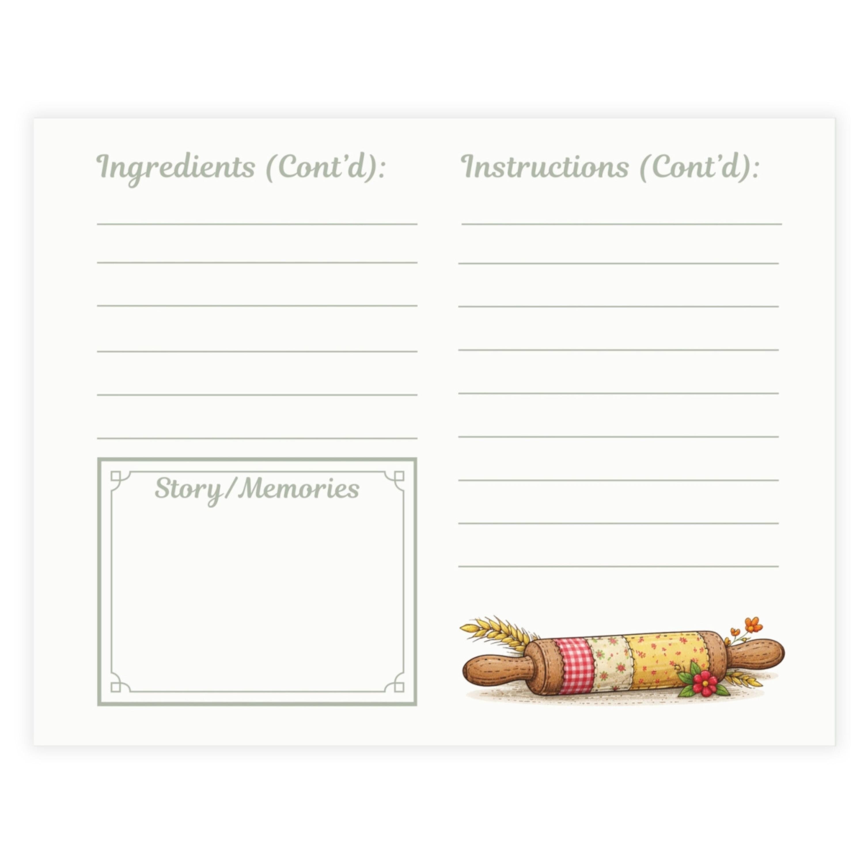 Patchwork Bowl Recipe Cards: Printed Double Sided, Homestead Kitchen Stationery Set, Farmhouse Decor