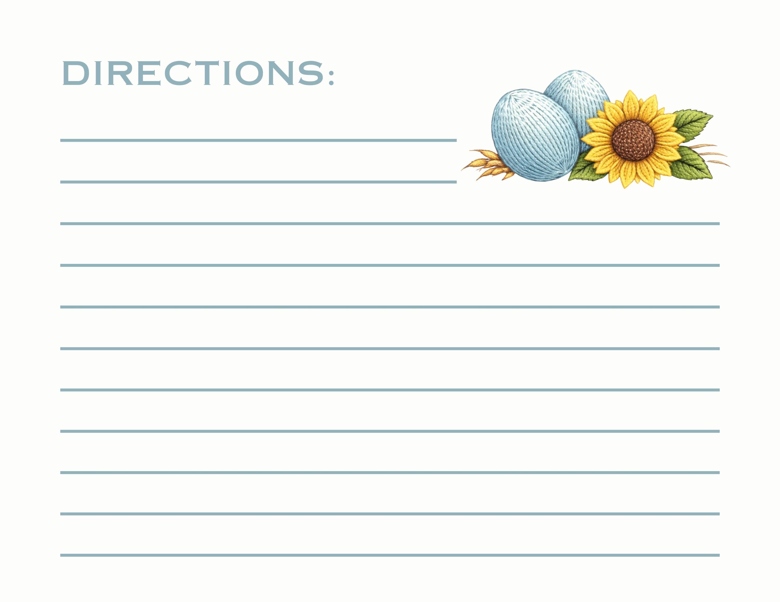 Gathering Eggs Recipe Cards: Printed Double Sided, Homestead Kitchen Stationery Set, Farmhouse Decor
