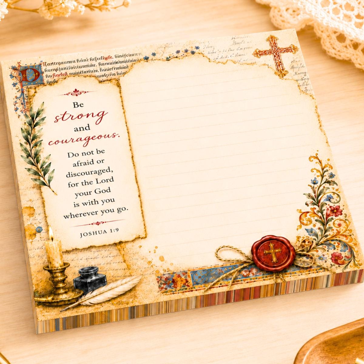 Christian Sticky Notes Scripture Notepad Bible Study Prayer Journal Faith Stationery Encouragement Gift