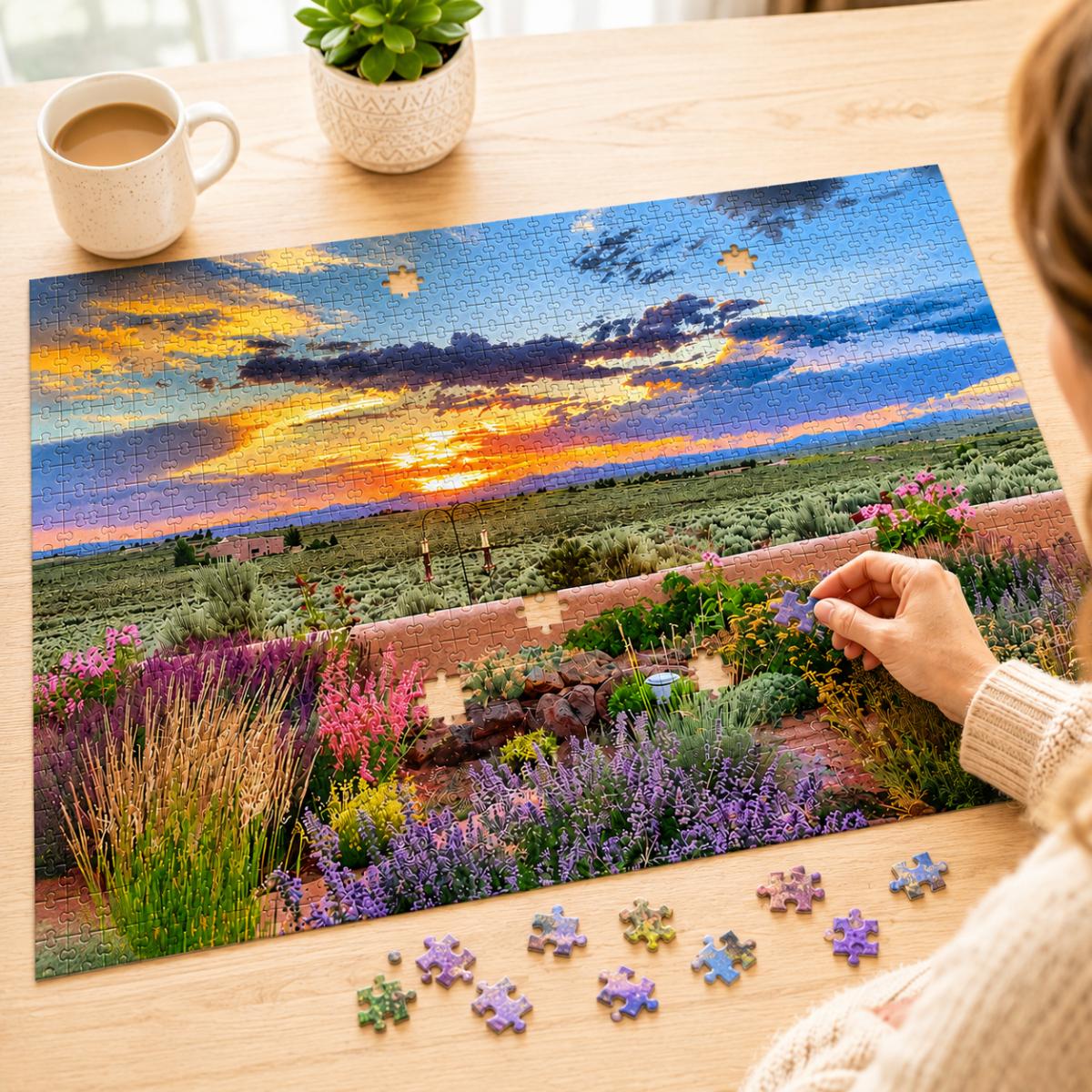 Taos New Mexico Puzzle, Land of Enchantment Jigsaw, Southwest Sunset Gift