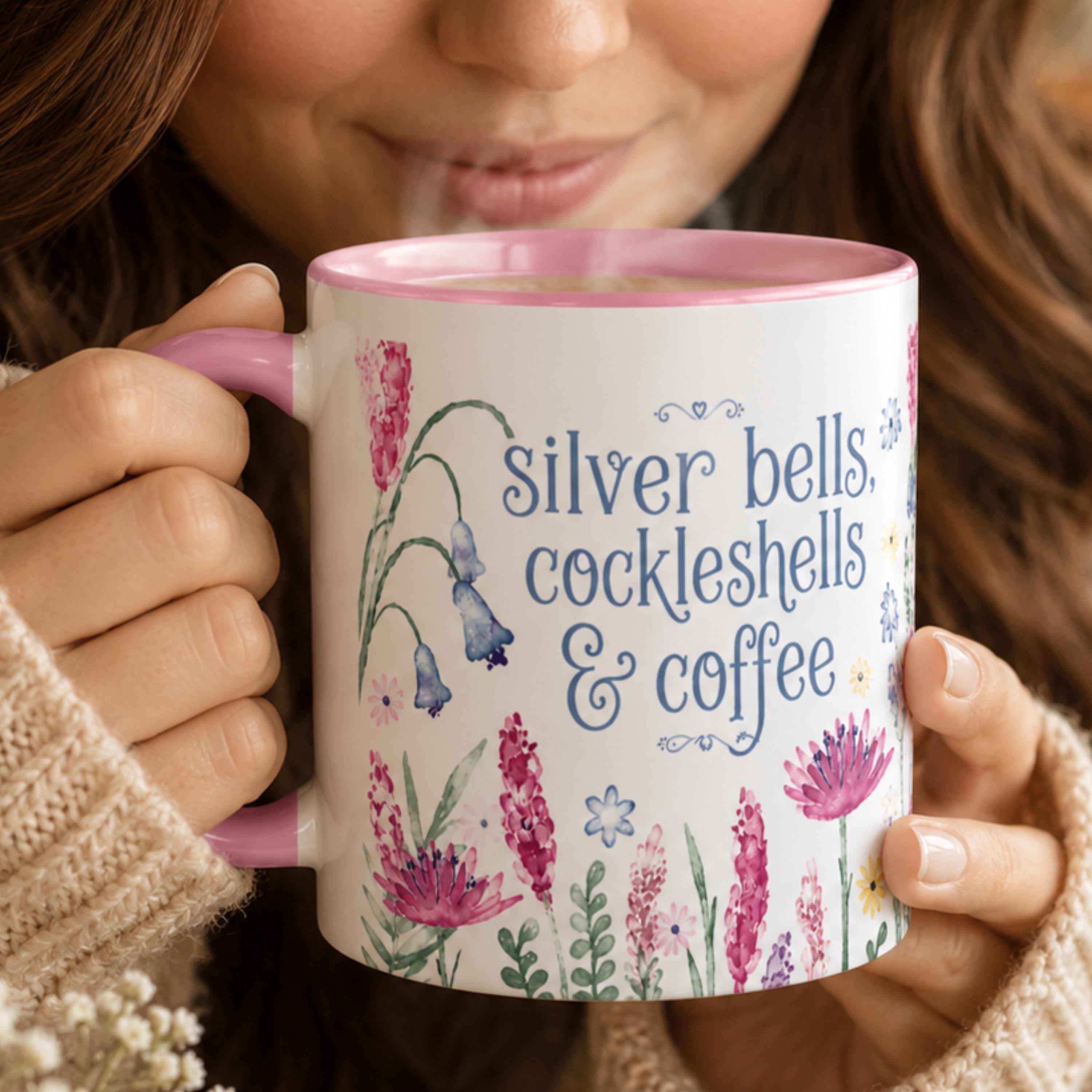 Botanical Floral Ceramic Mug, Cottagecore Whimsy Coffee Cup Cozy Moment Drinkware