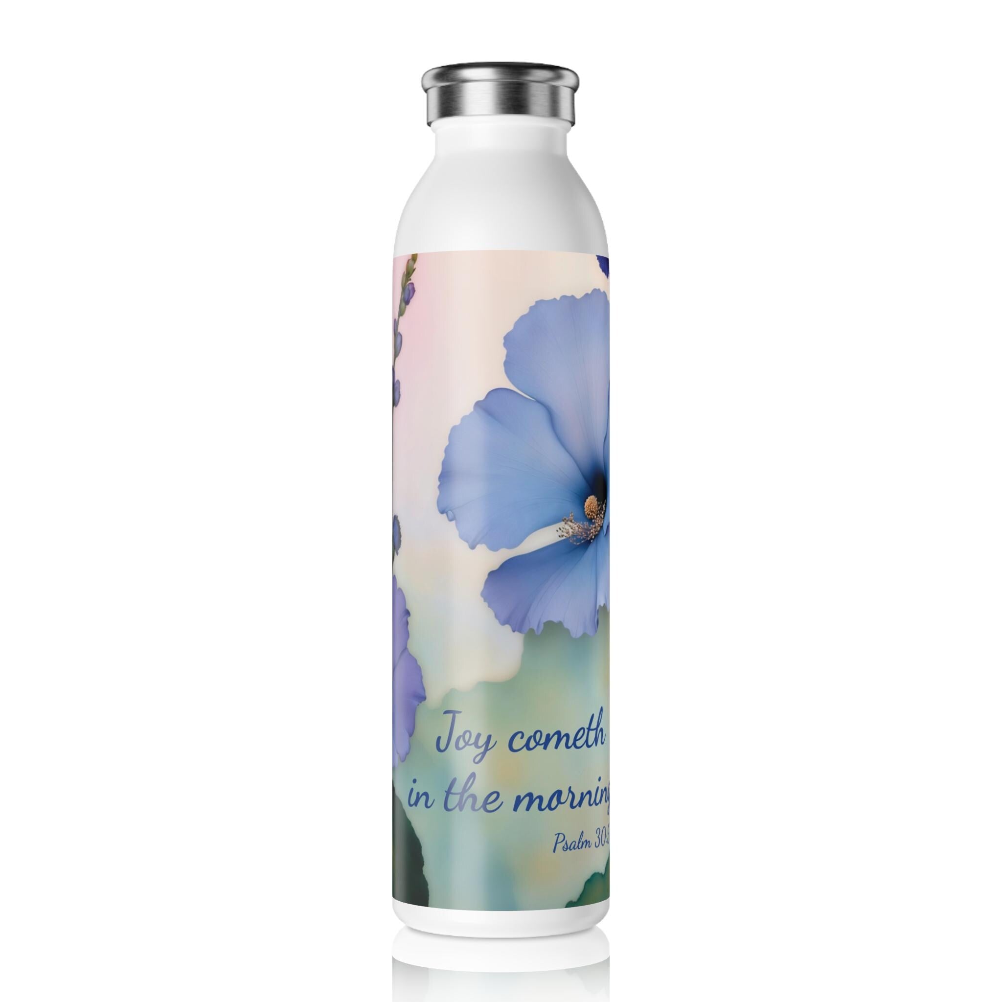 Christian Water Bottle Bible Verse Psalm 30:5 Gift for Women
