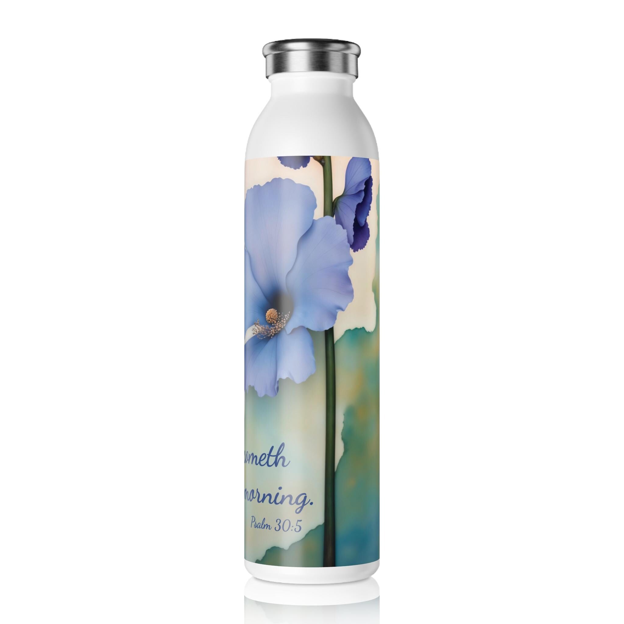 Christian Water Bottle Bible Verse Psalm 30:5 Gift for Women
