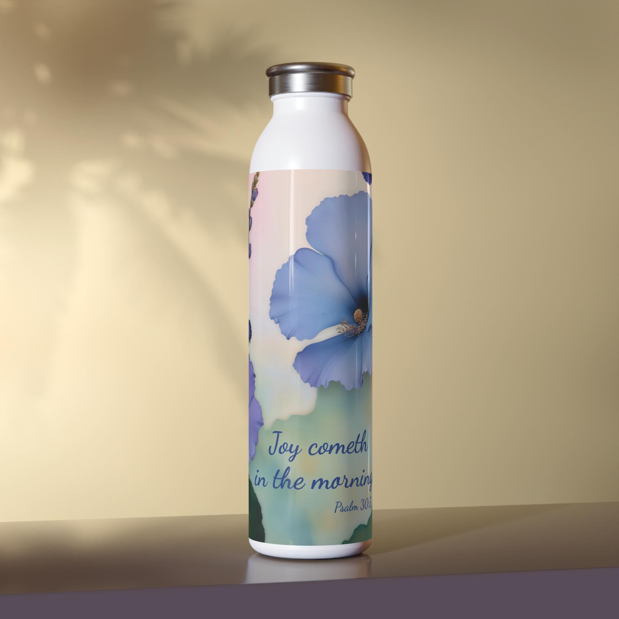Christian Water Bottle Bible Verse Psalm 30:5 Gift for Women