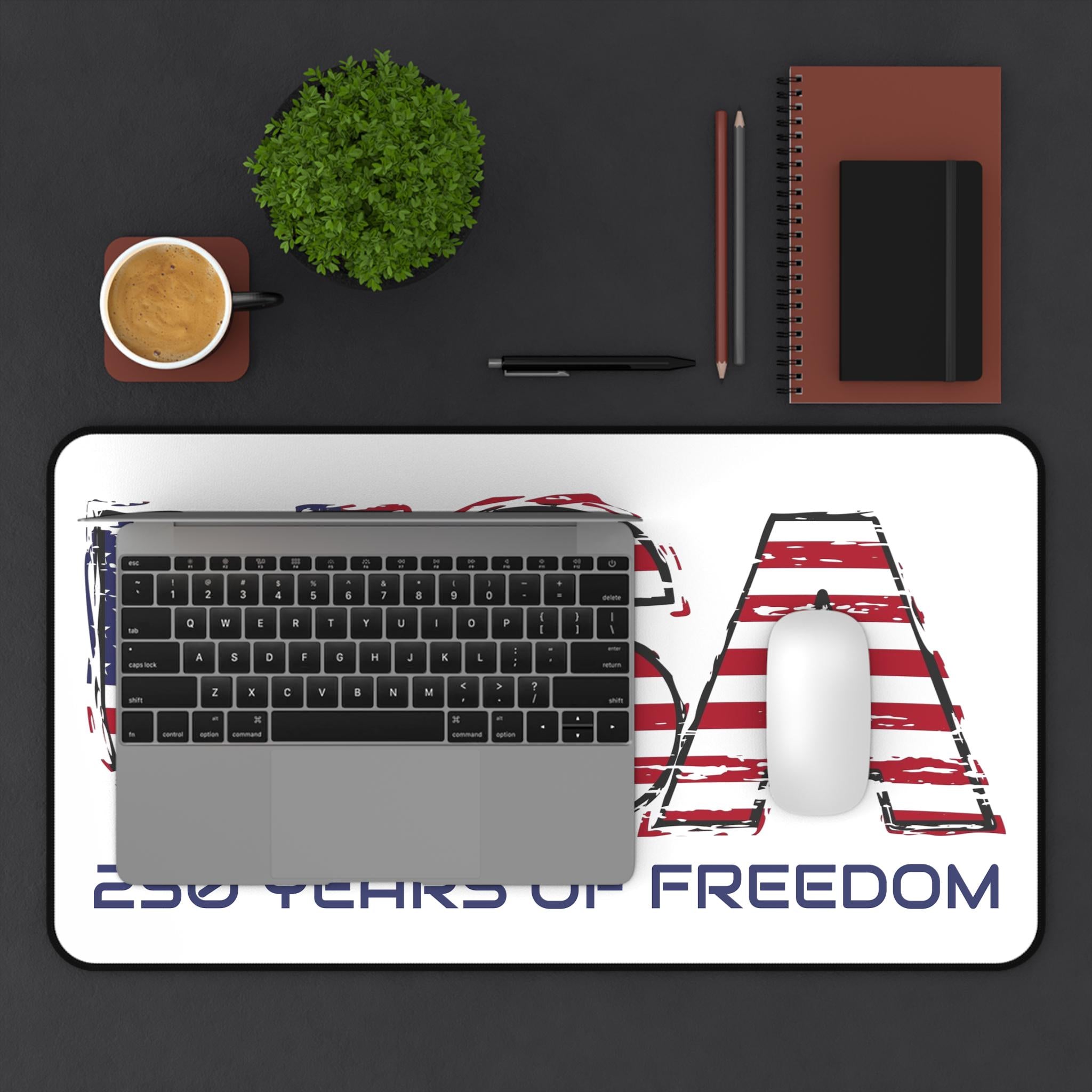USA 250 Patriotic Desk Mat, Semisesquicentennial Decor, 250th Anniversary, Independence Day Gift