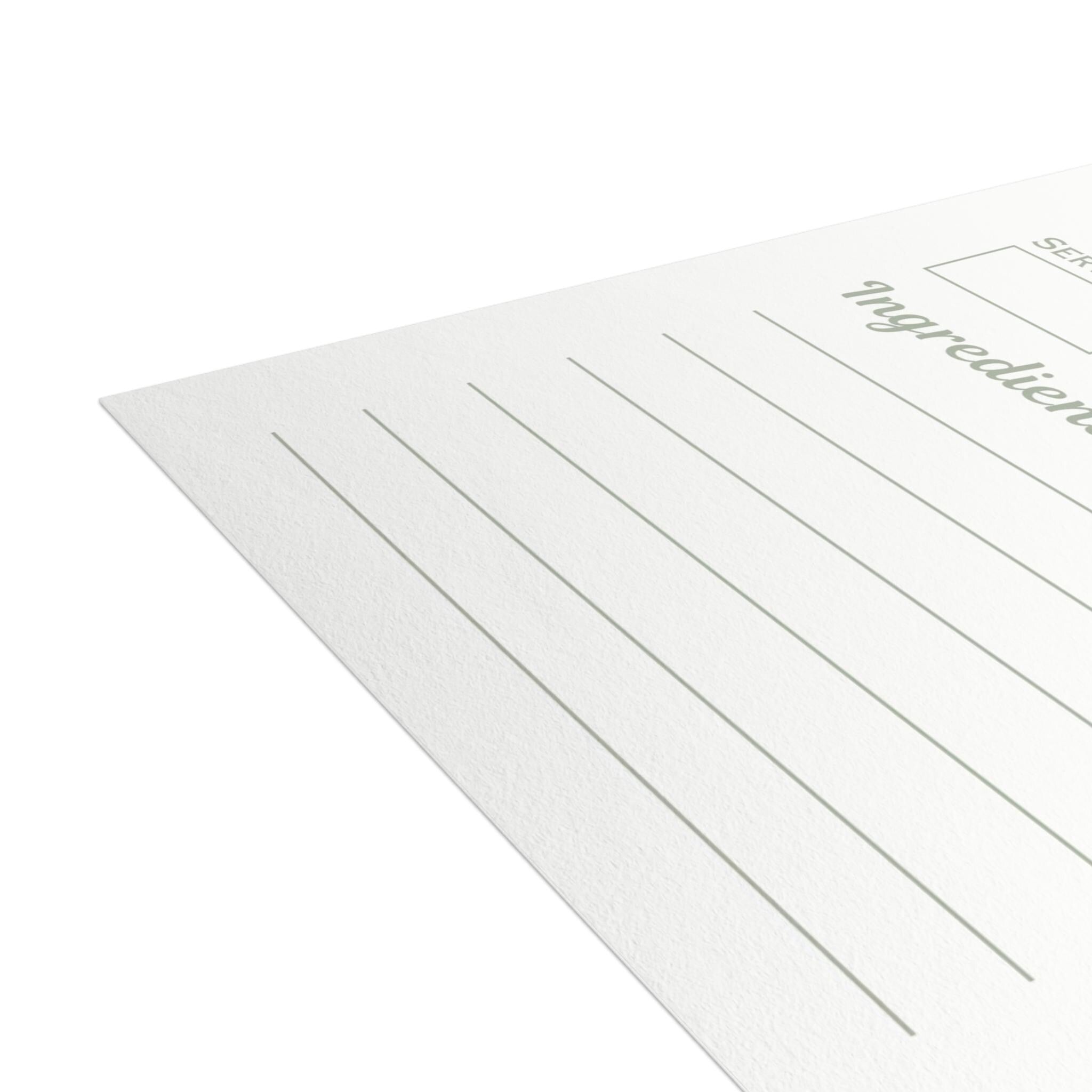 Patchwork Bowl Recipe Cards: Printed Double Sided, Homestead Kitchen Stationery Set, Farmhouse Decor