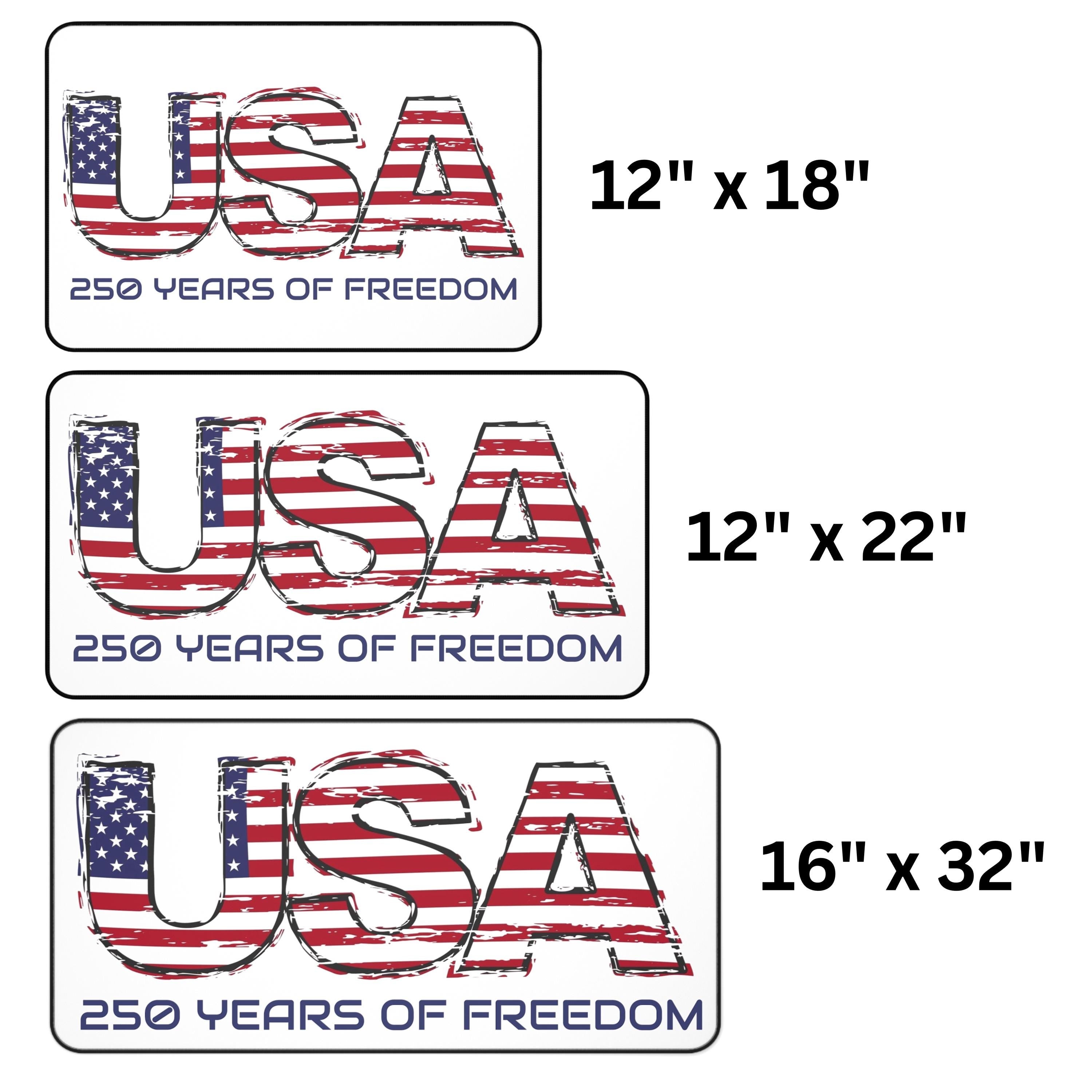 USA 250 Patriotic Desk Mat, Semisesquicentennial Decor, 250th Anniversary, Independence Day Gift