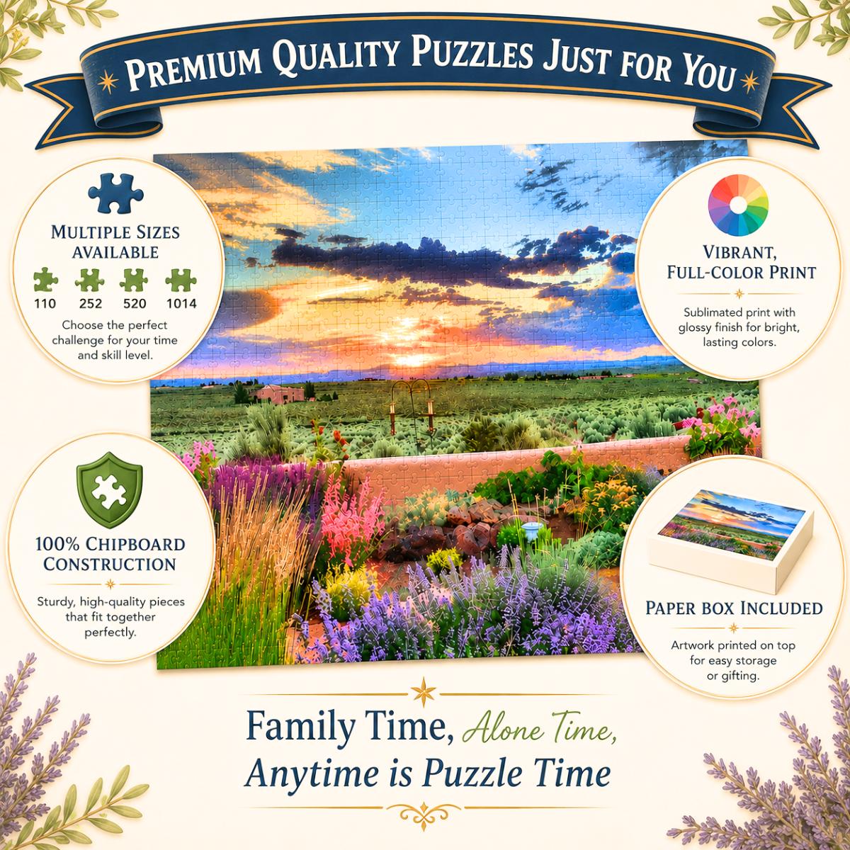 Taos New Mexico Puzzle, Land of Enchantment Jigsaw, Southwest Sunset Gift