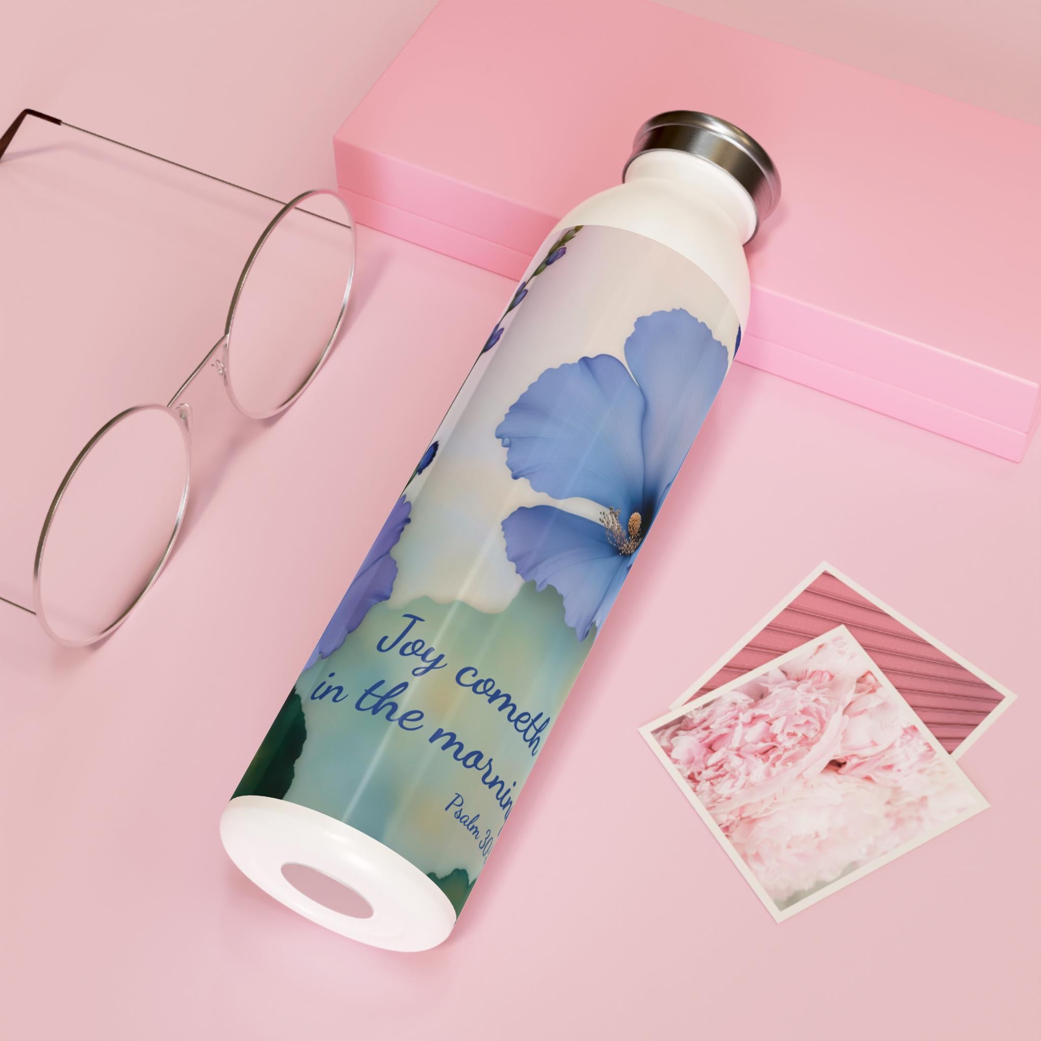 Christian Water Bottle Bible Verse Psalm 30:5 Gift for Women